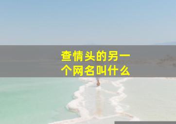 查情头的另一个网名叫什么