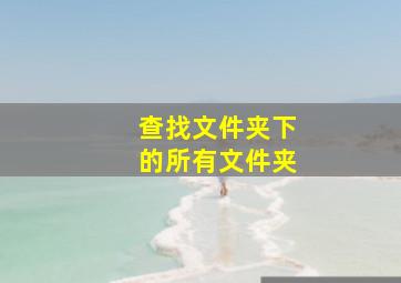 查找文件夹下的所有文件夹