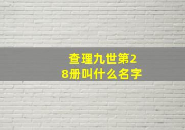 查理九世第28册叫什么名字