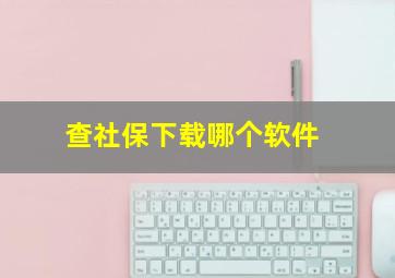 查社保下载哪个软件