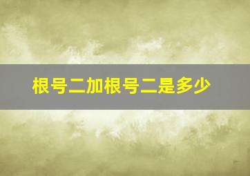 根号二加根号二是多少