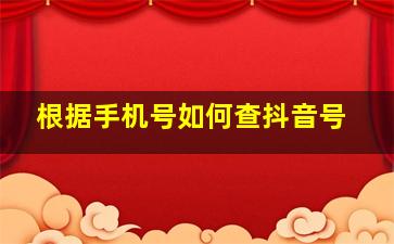 根据手机号如何查抖音号