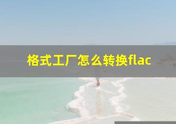 格式工厂怎么转换flac