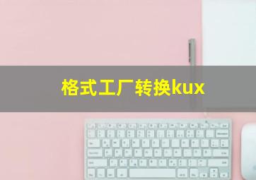 格式工厂转换kux