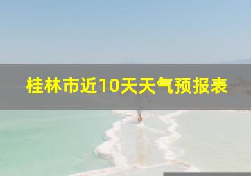 桂林市近10天天气预报表