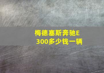 梅德塞斯奔驰E300多少钱一辆