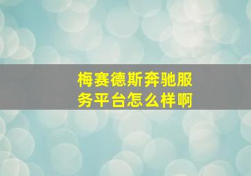 梅赛德斯奔驰服务平台怎么样啊