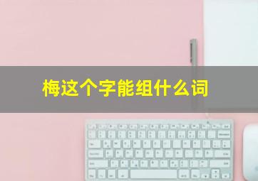 梅这个字能组什么词