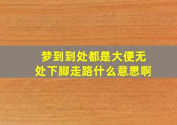 梦到到处都是大便无处下脚走路什么意思啊