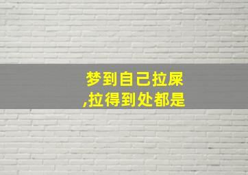 梦到自己拉屎,拉得到处都是