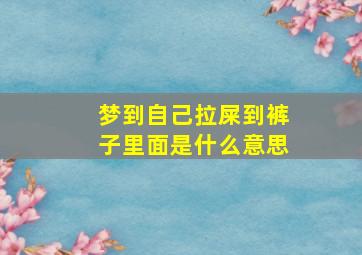 梦到自己拉屎到裤子里面是什么意思