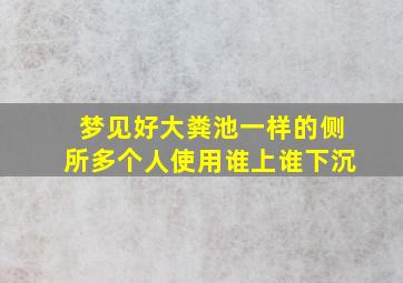 梦见好大粪池一样的侧所多个人使用谁上谁下沉