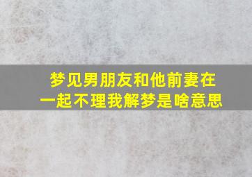 梦见男朋友和他前妻在一起不理我解梦是啥意思