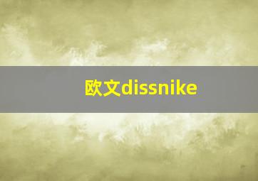 欧文dissnike