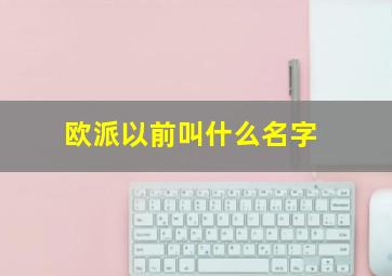 欧派以前叫什么名字