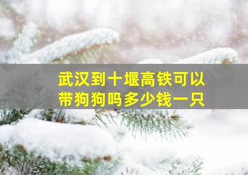 武汉到十堰高铁可以带狗狗吗多少钱一只