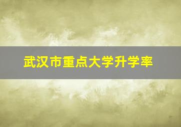 武汉市重点大学升学率