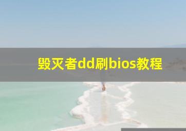 毁灭者dd刷bios教程