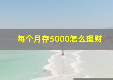 每个月存5000怎么理财