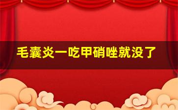 毛囊炎一吃甲硝唑就没了