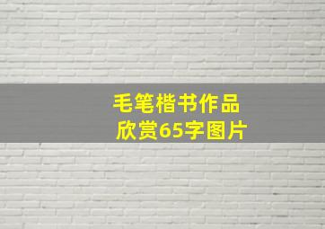 毛笔楷书作品欣赏65字图片