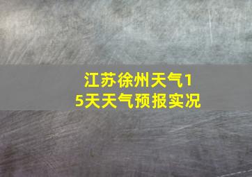 江苏徐州天气15天天气预报实况