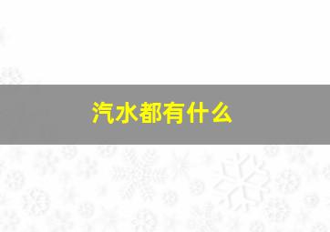 汽水都有什么