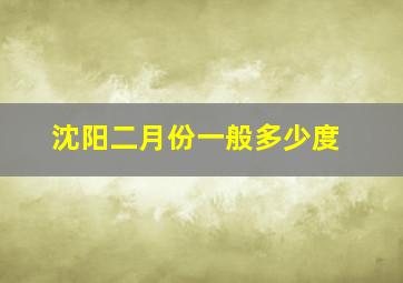 沈阳二月份一般多少度