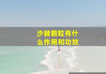 沙棘颗粒有什么作用和功效