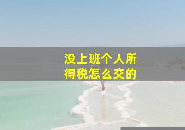 没上班个人所得税怎么交的