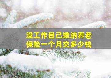 没工作自己缴纳养老保险一个月交多少钱