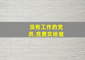 没有工作的党员,党费交给谁