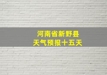 河南省新野县天气预报十五天