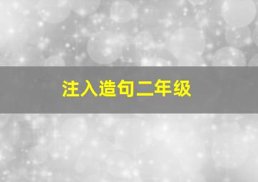 注入造句二年级