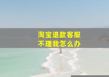 淘宝退款客服不理我怎么办