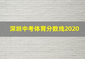 深圳中考体育分数线2020