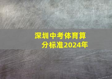 深圳中考体育算分标准2024年