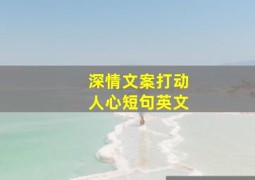 深情文案打动人心短句英文