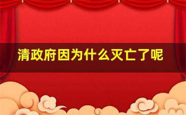 清政府因为什么灭亡了呢