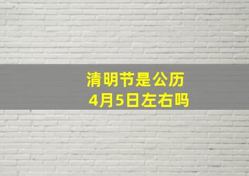 清明节是公历4月5日左右吗