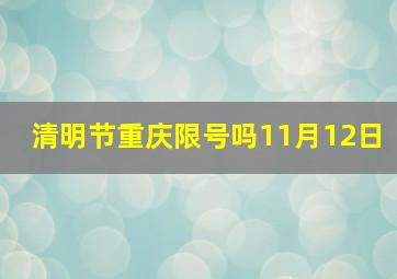 清明节重庆限号吗11月12日