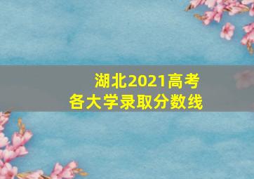 湖北2021高考各大学录取分数线