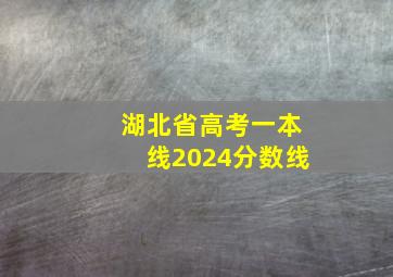 湖北省高考一本线2024分数线