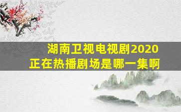 湖南卫视电视剧2020正在热播剧场是哪一集啊