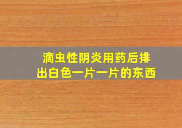 滴虫性阴炎用药后排出白色一片一片的东西