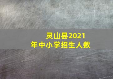 灵山县2021年中小学招生人数