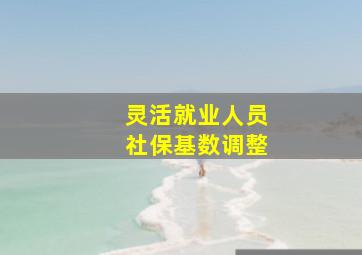 灵活就业人员社保基数调整