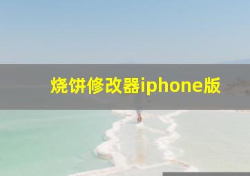 烧饼修改器iphone版