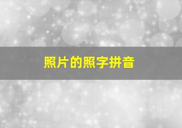 照片的照字拼音