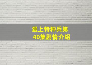 爱上特种兵第40集剧情介绍